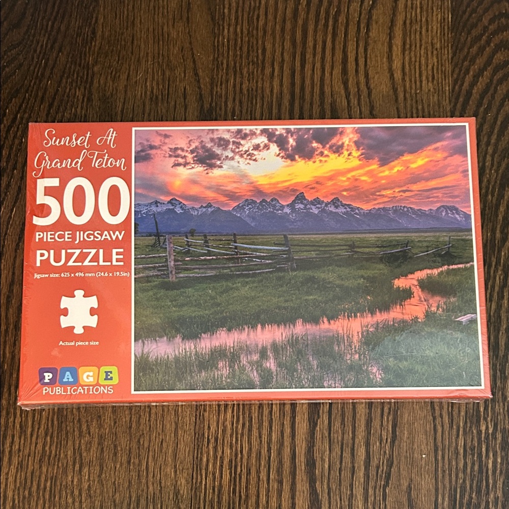 Sunset at Grand Teton 500 Piece Jigsaw Puzzle